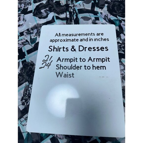 Democracy Women's Floral Sheer Faux Wrap Long Sleeve Blouse Size M - Picture 11 of 11